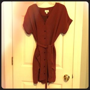 Frank & Oak Red Short Sleeve Dress/ Small